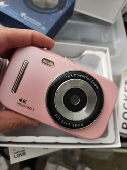 Pink 4K Digital Camera 16x Zoom