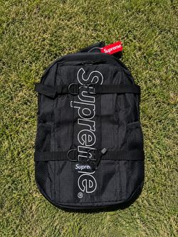 Supreme Black Ripstop Backpack with Tags