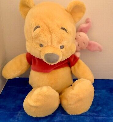 Disney Parks Winnie the Pooh with Piglet on his shoulder! 15" SUPER SOFT Plush