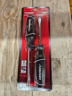 Brand New Husky 2 Piece Magnetic Phillips and Flat- Head Screwdriver Set
