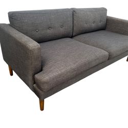 Delivery Available! Retro Mid Century Modern Style Grey Sofa Couch! Great condition! 72x34x30in Seat Height 17in