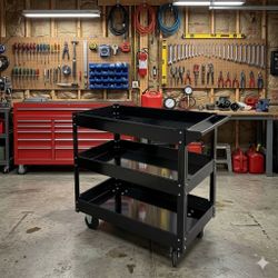 NEW Utility Cart Tool Storage Rolling Cart Mechanic Shop Shelf Utility Cart