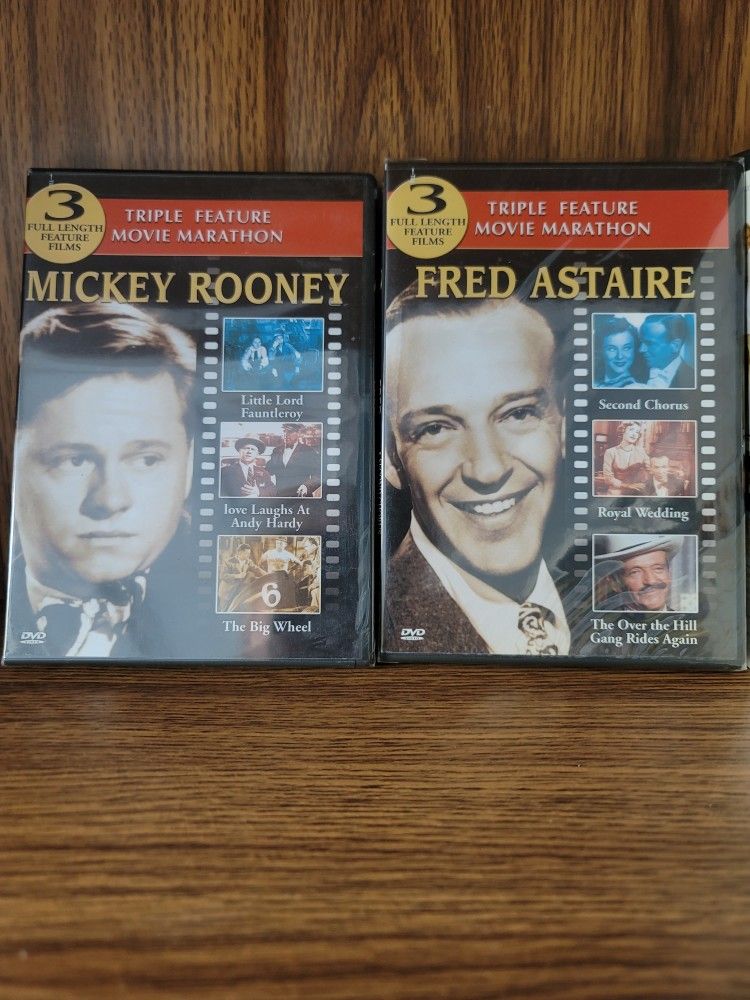 NEW SEALED Mickey Rooney / Fred Astaire Triple Features DVD Deal
