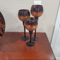  Set Of  3 Candle Holders 