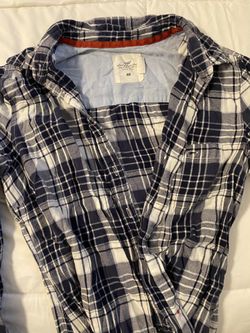 H&M Blue And White Flannel
