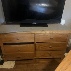 Solid Wood Dresser And Desk