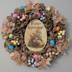 Easter Wreath Handcrafted 
