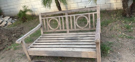 2 Teak Wood Outdoor Garden Bench