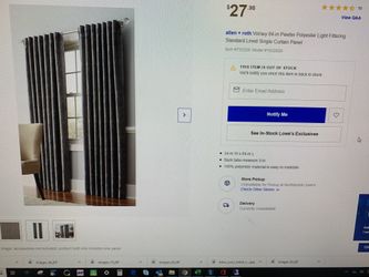 Curtains - NEW - FOUR - GREY PEWTER COLOR