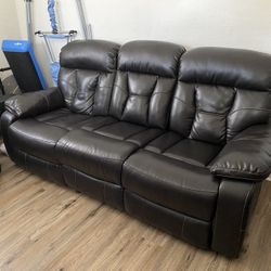 Black Pleather Couch – Gently Used