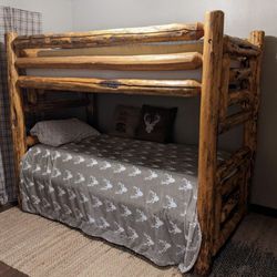 Twin Log Bunk Bed