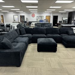 NEW XXXL BLACK SECTIONAL SOFA -  FREE DELIVERY BEDROOM FURNITURE MATTRESS BED AND MORE 