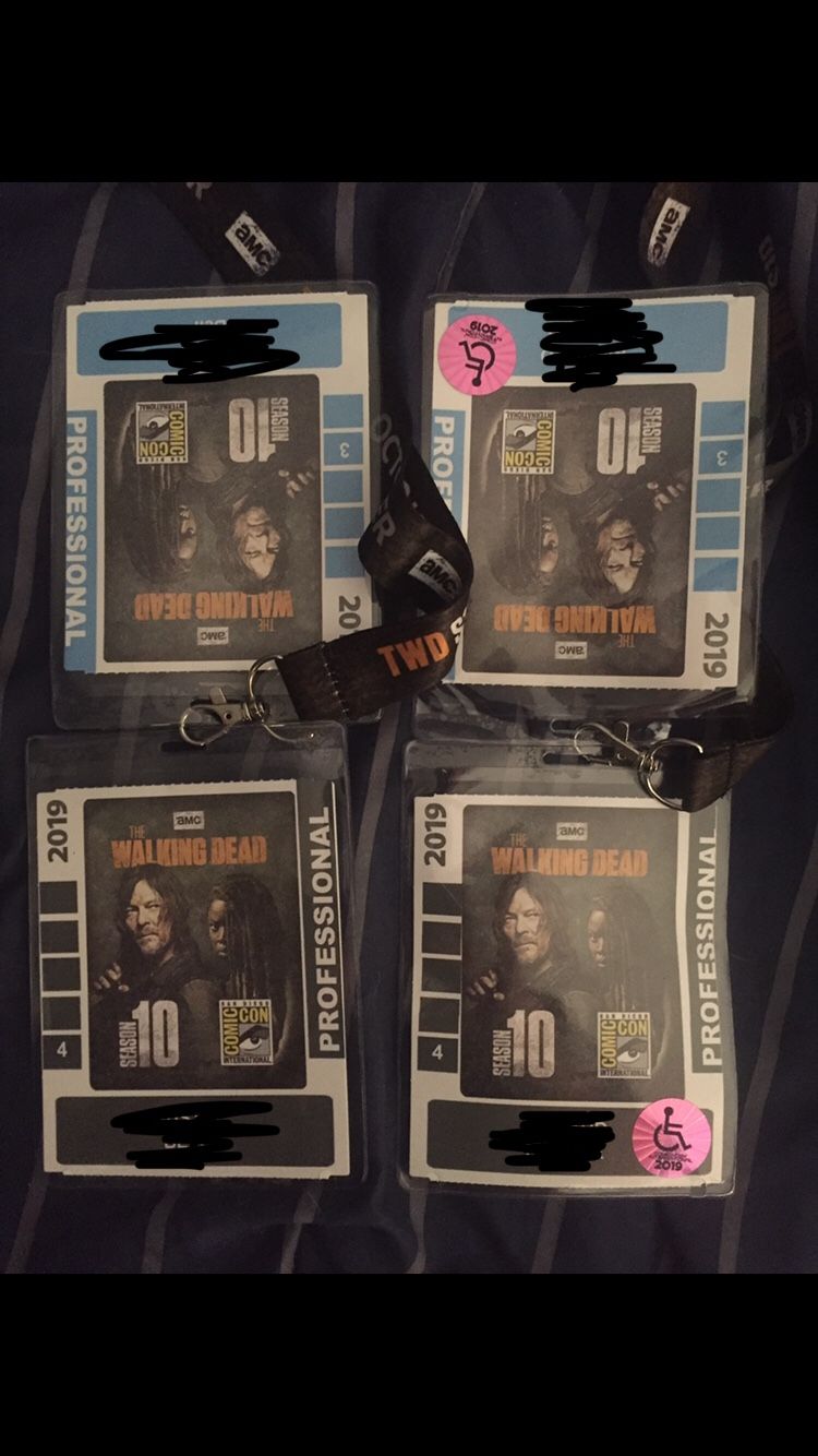 Comic con passes for Saturday 7/20/19 and Sunday 7/21/19