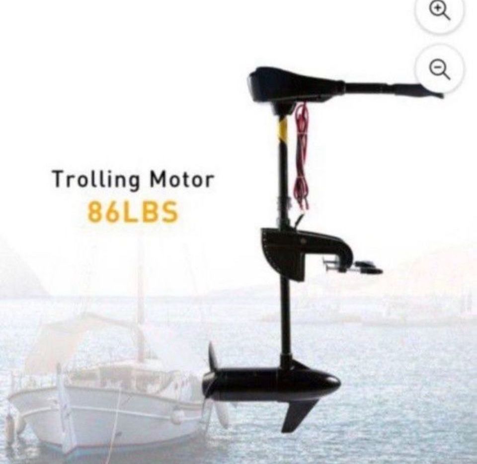 86 LBS Trust Electric, Trolling Motor For A Fishing Boat Freshwater Or Salt Water