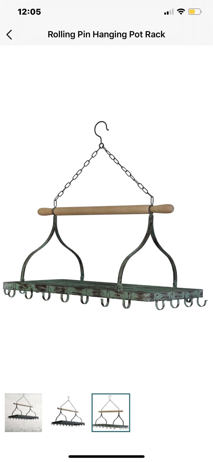 Hanging pot rack