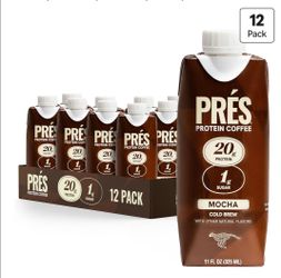 PRÉS Protein Coffee Mocha Cold Brew 12 Pack