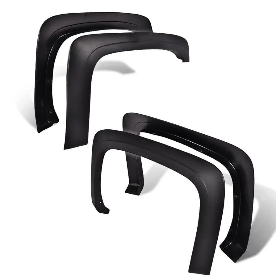 New Black UV Resistant Fender Flares For 2007-2013 Chevy Silverado