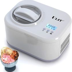 Máquina de helado, máquina de gelatina electrónica automática de 1 cuarto de galón con 4 modos de funcionamiento, compresor integrado, máquina de post