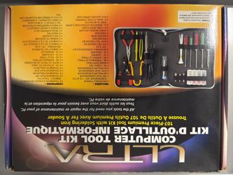Ultra 107-Piece Computer Tool Kit with Soldering Iron - Sealed