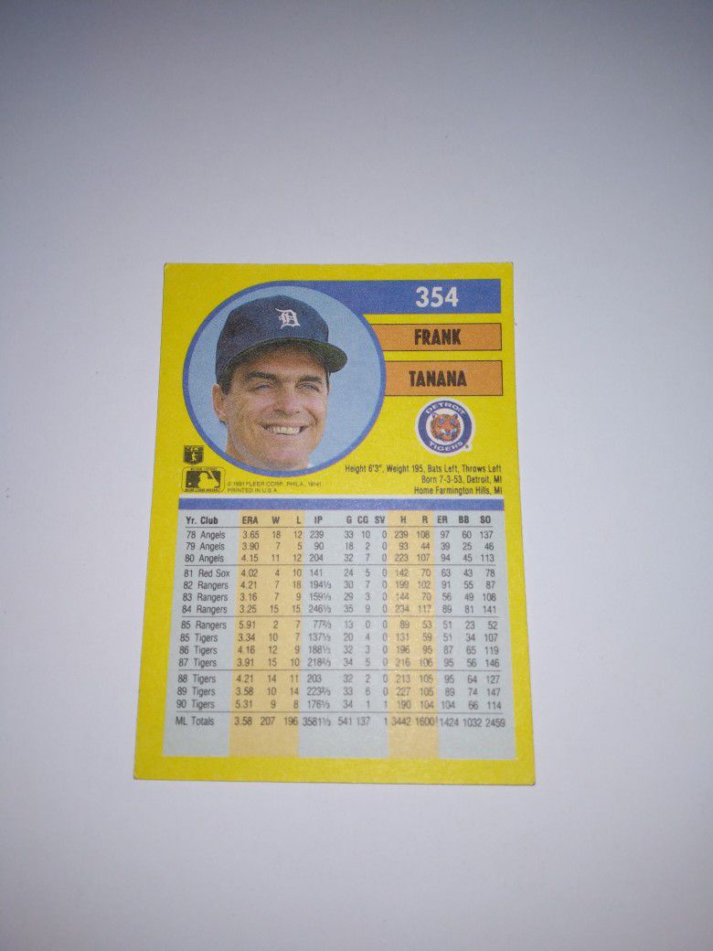 Frank Tanana Baseball Card for Sale in Dearing, GA - OfferUp