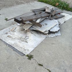Free Wood And Concrete Debris Hardy Backer And Some Plastics  