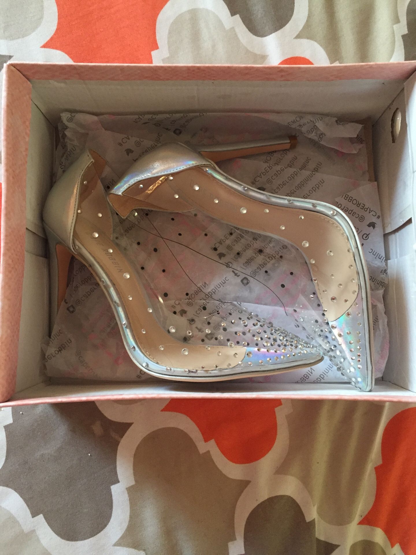 Clear heels