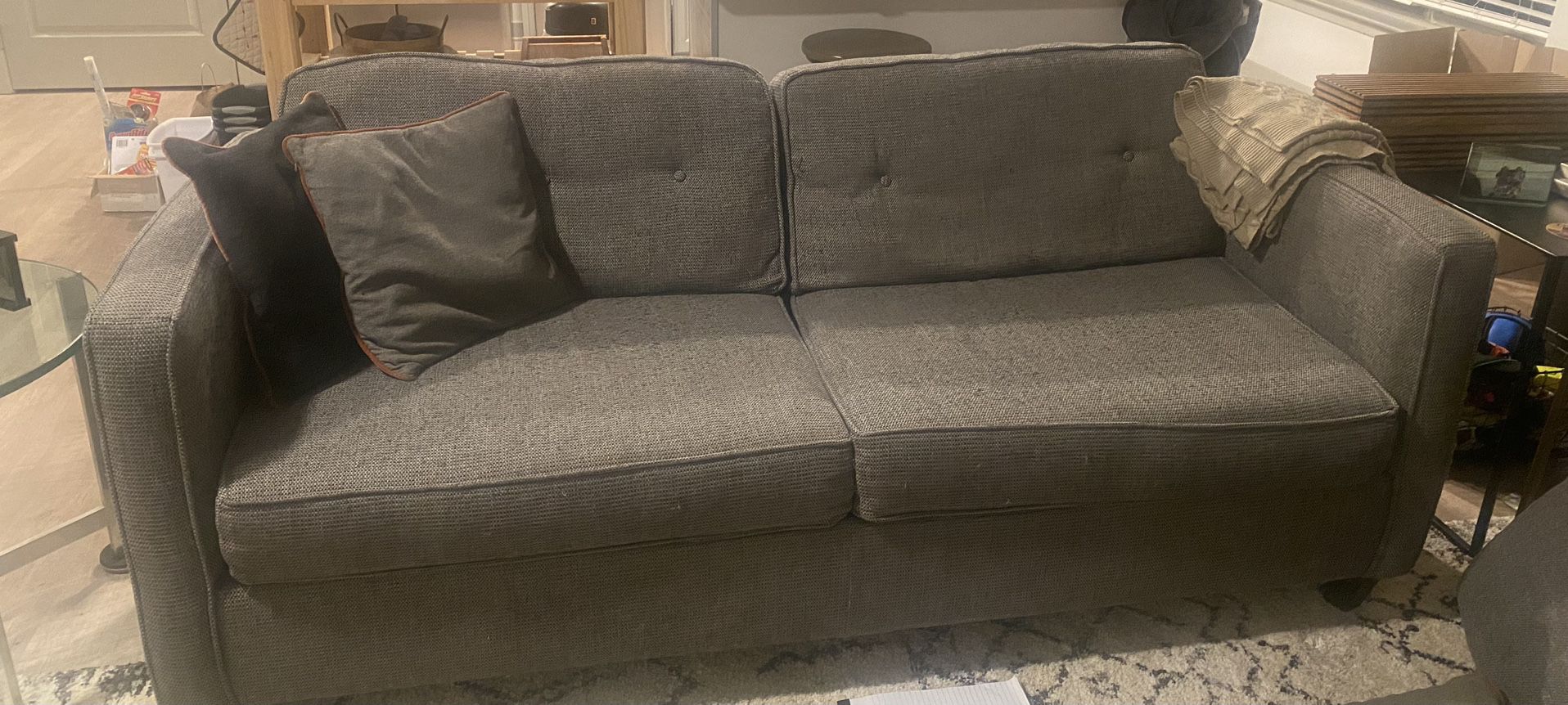 Grey/charcoal Couch. 
