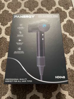 Panergy Ion Infinity Pro HD04B is a professional-grade ionic hair dryer designed for fast drying.