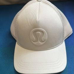 Lululemon Hat Trucker Logo Bone Cream Beige S/M Adjustable Snap Back NEW w BAG