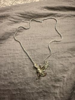 925 Silver 24 in. Rope Chain w/ Eagle Pendant