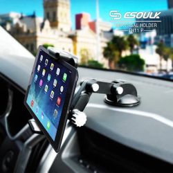 Holder for iOS/Android Windshield/Dashboard Universal Car Tablet Mobile Phone/Device Cradle, iPad, Smartphone Universal Stand for Desk, Car, or Bed