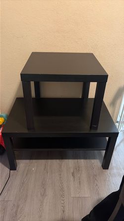 Black Coffee Table and Side Table Set