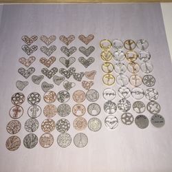 Floating Locket Plates Assorted Lot Of (50) pcs