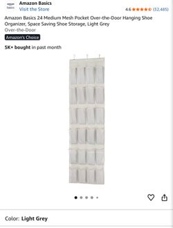 Over the door hanging shoe organizer