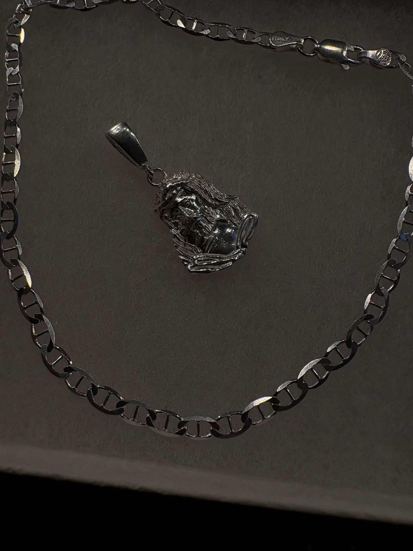 925 Silver Italy Bracelet And Pendant 