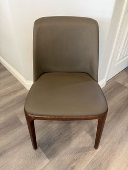Real Wood And Real Leather Chairs