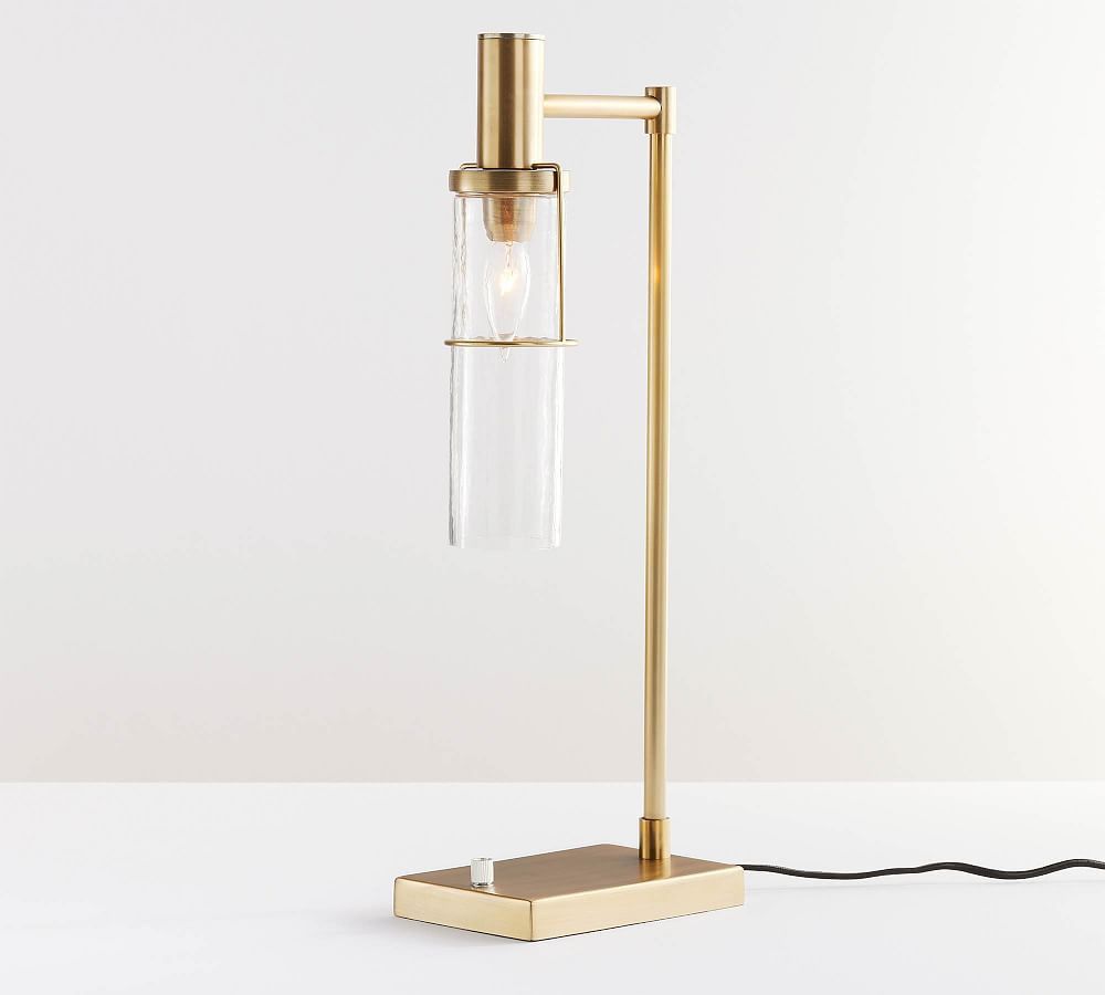 Essex Recycled Glass USB Table Lamp Pottery Barn