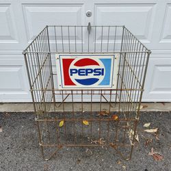 Vintage Folding Pepsi Cage Crate