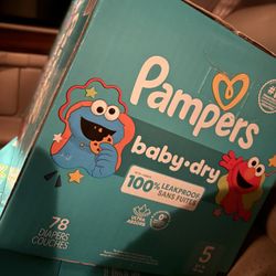 (NEW) Sz 5 Diapers Pampers 78 Cnt