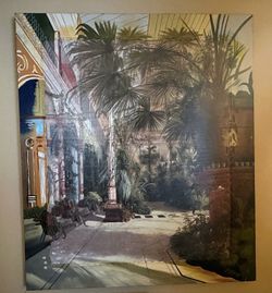 “The Interior of the Palm House on the Pfaueninsel Near Potsdam” by Carl Blechen