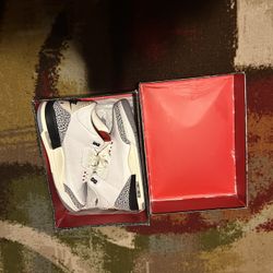 white cement jordan 3  size 12 got box too