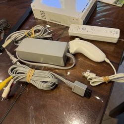 Wii Bundle With Controller, Cables And Game - Tested & Working 