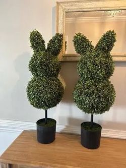 My Texas House 35” Topiary Easter Bunny Shrub Tree