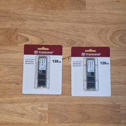 2 New Transcend 128gb NVME SSD's