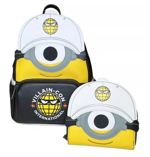 Universal Studios Despicable Me Loungefly Villain Con Minion Wallet & Backpack 