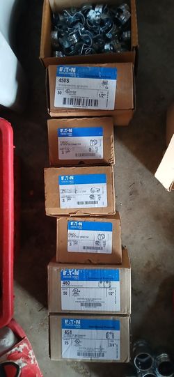 Eaton 1/2"  NewBoxes Of EMT Electrical Conduit Parts Bundle.