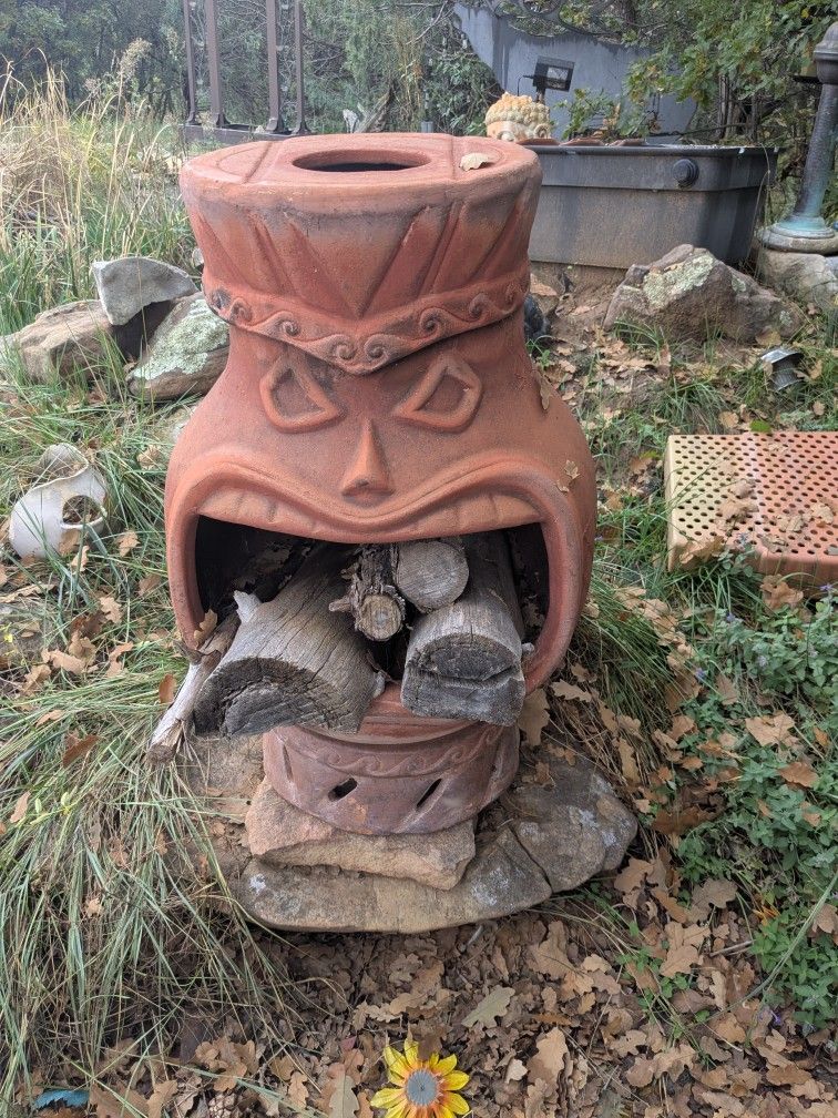 Large Chiminea Fire Pit 30" Tall