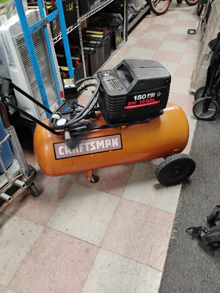 Portable Craftsman air compressor 150 psi 3 HP 15 gallon