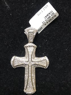 Sterling Silver CZ Cross Pendant