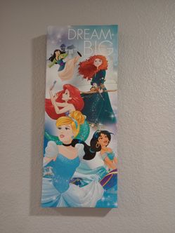 Disney Princess 'Dream Big' Canvas Wall Art